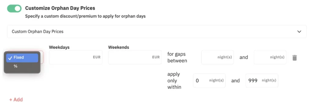 orphan day prices customization